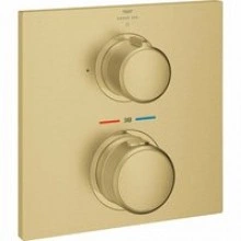 Внешняя часть термостата для душа GROHE Allure скрытого монтажа на 1 потребителя, квадратная, холодный рассвет матовый (19380GN2)