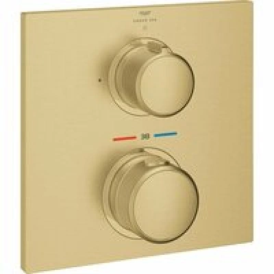 Внешняя часть термостата для душа GROHE Allure скрытого монтажа на 1 потребителя, квадратная, холодный рассвет матовый (19380GN2) Внешняя часть термостата для душа GROHE Allure скрытого монтажа на 1 потребителя, квадратная, холодный рассвет матовый (19380GN2)