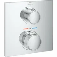 Внешняя часть термостата для душа GROHE Allure скрытого монтажа на 1 потребителя, квадратная, хром (19380002)