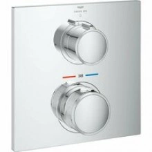 Внешняя часть термостата для душа GROHE Allure скрытого монтажа на 1 потребителя, квадратная, хром (19380002)