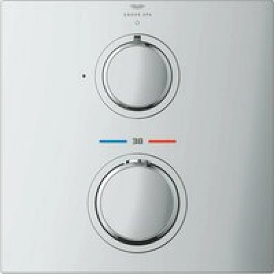 Внешняя часть термостата для душа GROHE Allure скрытого монтажа на 1 потребителя, квадратная, хром (19380002) Внешняя часть термостата для душа GROHE Allure скрытого монтажа на 1 потребителя, квадратная, хром (19380002)