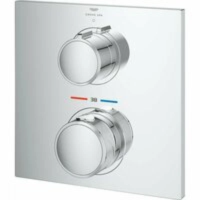 Внешняя часть термостата для душа GROHE Allure скрытого монтажа на 1 потребителя, квадратная, хром (19380002) Внешняя часть термостата для душа GROHE Allure скрытого монтажа на 1 потребителя, квадратная, хром (19380002)