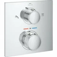 Внешняя часть термостата для душа GROHE Allure скрытого монтажа на 2 потребителя, квадратная, хром (29181002)