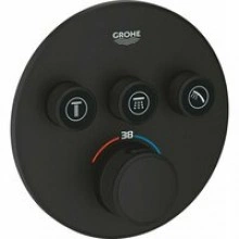 Внешняя часть термостата для душа GROHE Grohtherm SmartControl на 3 потребителя, фантомный черный (29508KF0)