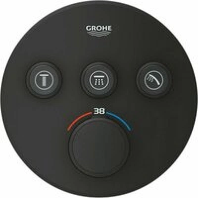 Внешняя часть термостата для душа GROHE Grohtherm SmartControl на 3 потребителя, фантомный черный (29508KF0) Внешняя часть термостата для душа GROHE Grohtherm SmartControl на 3 потребителя, фантомный черный (29508KF0)