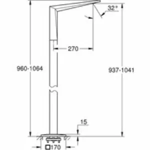 Излив для ванны GROHE Allure Brilliant напольного монтажа, внешняя часть, суперсталь (13301DC0) Излив для ванны GROHE Allure Brilliant напольного монтажа, внешняя часть, суперсталь (13301DC0)