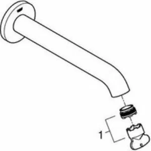 Излив для ванны GROHE Essence, теплый закат глянец (13449DA1) Излив для ванны GROHE Essence, теплый закат глянец (13449DA1)