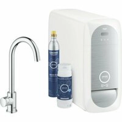 Кран для кухонной мойки GROHE Blue Home Mono с системой фильтрации, охлаждения и газирования воды, Wi-Fi, хром (31498001)