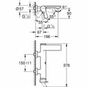 Смеситель для ванны GROHE Allure, холодный рассвет матовый (32826GN1) Смеситель для ванны GROHE Allure, холодный рассвет матовый (32826GN1)