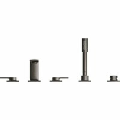 Смеситель для ванны GROHE Allure двухвентильный, на 5 отверстий, на край ванны, темный графит глянец (25221A01) Смеситель для ванны GROHE Allure двухвентильный, на 5 отверстий, на край ванны, темный графит глянец (25221A01)