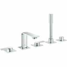 Смеситель для ванны GROHE Allure двухвентильный, на 5 отверстий, на край ванны, хром (25221001)