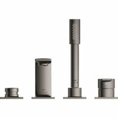 Смеситель для ванны GROHE Allure на 4 отверстия, на край ванны, темный графит глянец (19316A01) Смеситель для ванны GROHE Allure на 4 отверстия, на край ванны, темный графит глянец (19316A01)