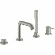 Смеситель для ванны GROHE Essence на 4 отверстия, суперсталь (25251DC1)