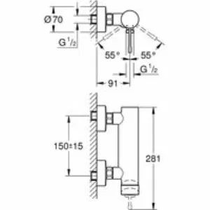 Смеситель для душа GROHE Essence, суперсталь (25252DC1) Смеситель для душа GROHE Essence, суперсталь (25252DC1)