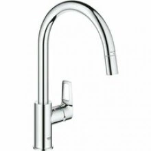 Смеситель для кухни GROHE BauLoop с вытяжным изливом, хром (30543000)