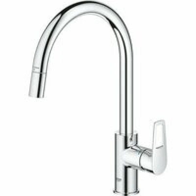 Смеситель для кухни GROHE BauLoop с вытяжным изливом, хром (30543000) Смеситель для кухни GROHE BauLoop с вытяжным изливом, хром (30543000)