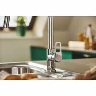 Смеситель для кухни GROHE BauLoop с вытяжным изливом, хром (30543000) Смеситель для кухни GROHE BauLoop с вытяжным изливом, хром (30543000)