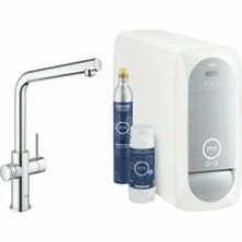 Смеситель для кухни GROHE Blue Home с системой фильтрации, охлаждения и газирования воды, Wi-Fi, хром (31454001)