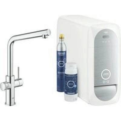 Смеситель для кухни GROHE Blue Home с системой фильтрации, охлаждения и газирования воды, Wi-Fi, хром (31454001)