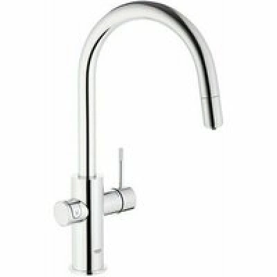 Смеситель для кухни GROHE Blue Professional с вытяжным изливом, функцией фильтрации, системой охлаждения и газирования воды, Wi-Fi, хром (313 Смеситель для кухни GROHE Blue Professional с вытяжным изливом, функцией фильтрации, системой охлаждения и газирования воды, Wi-Fi, хром (313