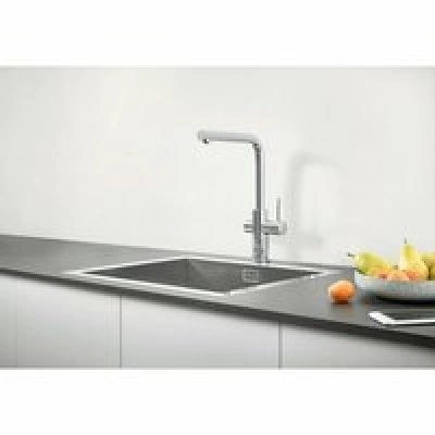 Смеситель для кухни GROHE Blue Professional с вытяжным изливом, функцией фильтрации, системой охлаждения и газирования воды, Wi-Fi, хром (313 Смеситель для кухни GROHE Blue Professional с вытяжным изливом, функцией фильтрации, системой охлаждения и газирования воды, Wi-Fi, хром (313