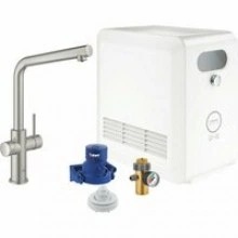 Смеситель для кухни GROHE Blue Professional с функцией фильтрации, с системой охлаждения и газирования воды, Wi-Fi, суперсталь (31347DC3)