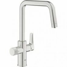 Смеситель для кухонной мойки GROHE Blue Pure Eurosmart с функцией фильтрации, без фильтра в комплекте, суперсталь (30583DC0)