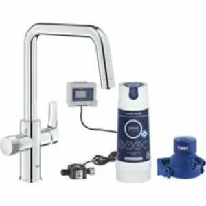 Смеситель для кухонной мойки GROHE Blue Pure Eurosmart с функцией фильтрации, с фильтром в комплекте, хром (30584000) Смеситель для кухонной мойки GROHE Blue Pure Eurosmart с функцией фильтрации, с фильтром в комплекте, хром (30584000)