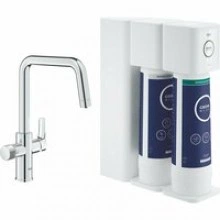 Смеситель для кухонной мойки GROHE Blue Pure Eurosmart с функцией фильтрации, с фильтром обратного осмоса с минерализацией в комплекте, хром (30587000)