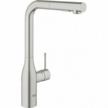 Смеситель для кухни GROHE Essence с вытяжным изливом 2jet, суперсталь (30504DC0)