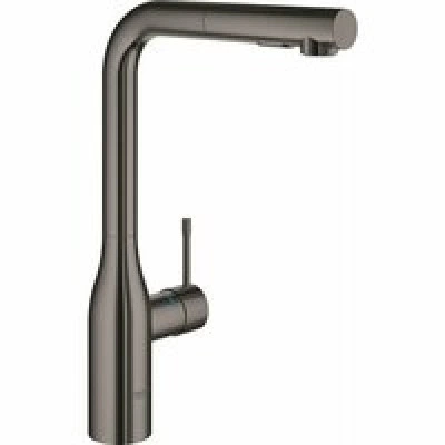 Смеситель для кухни GROHE Essence с вытяжным изливом 2jet, темный графит глянцевый (30504A00)