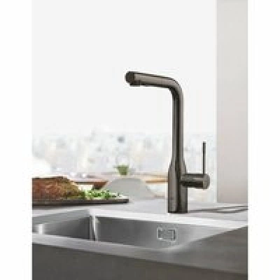 Смеситель для кухни GROHE Essence с вытяжным изливом 2jet, темный графит глянцевый (30504A00) Смеситель для кухни GROHE Essence с вытяжным изливом 2jet, темный графит глянцевый (30504A00)