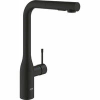 Смеситель для кухни GROHE Essence с вытяжным изливом 2jet, фантомный черный (30504KF0)