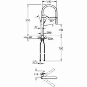 Смеситель для кухни GROHE Essence c профессиональным изливом, суперсталь (30503DC0) Смеситель для кухни GROHE Essence c профессиональным изливом, суперсталь (30503DC0)