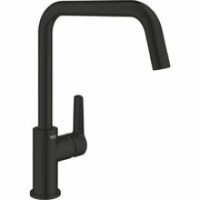 Смеситель для кухонной мойки GROHE Start с высоким поворотным изливом, матовый черный (304702430)