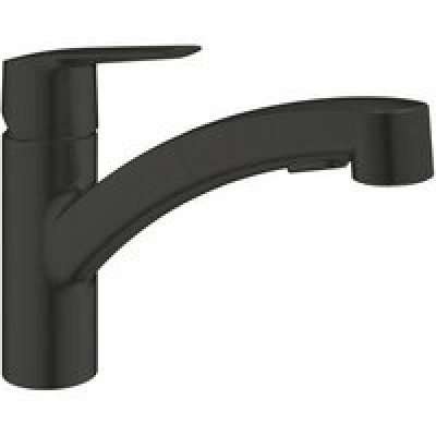 Смеситель для кухни GROHE Start c вытяжным изливом 2jet, черный (303072431) Смеситель для кухни GROHE Start c вытяжным изливом 2jet, черный (303072431)