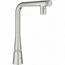 Смеситель для кухни GROHE Zedra SmartControl с вытяжным изливом 2jet, суперсталь (31886DC0)