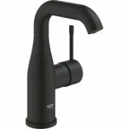 Смеситель для раковины GROHE Essence без донного клапана, M-size, фантомный черный (24176KF1)