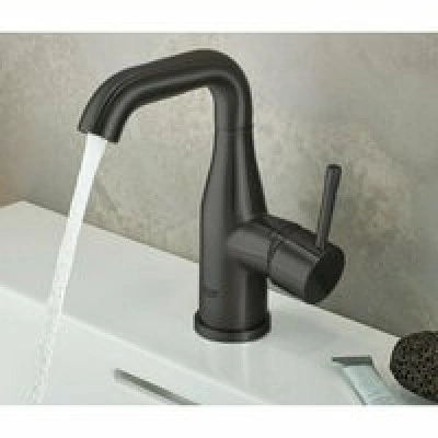 Смеситель для раковины GROHE Essence без донного клапана, M-size, фантомный черный (24176KF1) Смеситель для раковины GROHE Essence без донного клапана, M-size, фантомный черный (24176KF1)