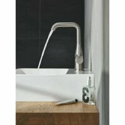 Смеситель для раковины GROHE Essence с донным клапаном, L-size, суперсталь (24174DC1) Смеситель для раковины GROHE Essence с донным клапаном, L-size, суперсталь (24174DC1)