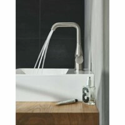 Смеситель для раковины GROHE Essence с донным клапаном, L-size, суперсталь (24174DC1) Смеситель для раковины GROHE Essence с донным клапаном, L-size, суперсталь (24174DC1)