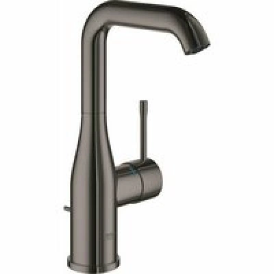 Смеситель для раковины GROHE Essence с донным клапаном, L-size, темный графит глянцевый (24174A01)