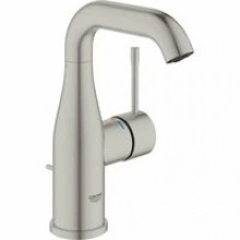 Смеситель для раковины GROHE Essence с донным клапаном, M-size, суперсталь (24173DC1)