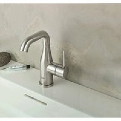 Смеситель для раковины GROHE Essence с донным клапаном, M-size, суперсталь (24173DC1) Смеситель для раковины GROHE Essence с донным клапаном, M-size, суперсталь (24173DC1)