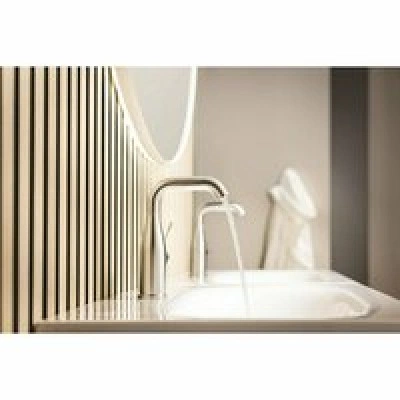 Смеситель для раковины GROHE Essence с донным клапаном, M-size, суперсталь (24173DC1) Смеситель для раковины GROHE Essence с донным клапаном, M-size, суперсталь (24173DC1)
