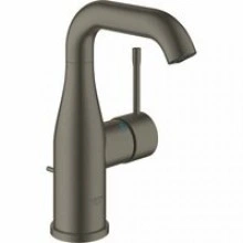 Смеситель для раковины GROHE Essence с донным клапаном, M-size, темный графит матовый (24173AL1)