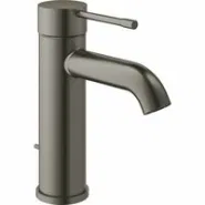 Смеситель для раковины GROHE Essence с донным клапаном, S-size, темный графит матовый (24171AL1)