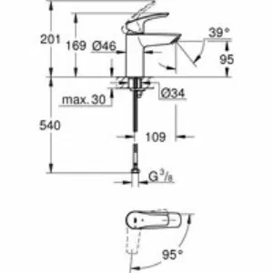 Смеситель для раковины GROHE Eurosmart, S-size, хром (24192003) Смеситель для раковины GROHE Eurosmart, S-size, хром (24192003)