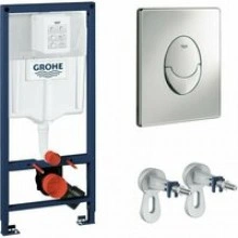 Система инсталляции для унитаза 3 в 1 с панелью смыва GROHE Rapid SL, хром (NW0142/S)