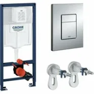 Система инсталляции для унитаза GROHE Rapid SL 3 в 1 с панелью смыва Skate Cosmopolitan, хром (NW0143/S)